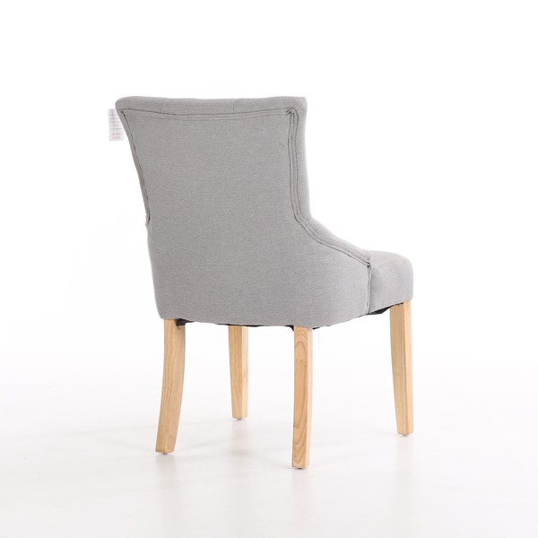 Buckingham Fabric Dining Chairs in Dark Grey Set of 2 Chairs Warehouse