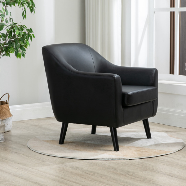 Leather Tub Chairs Cheshire Leather Tub Chair Armchair Black · Chairs