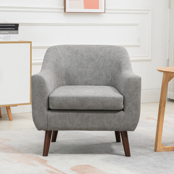 Leather Tub Chairs Cheshire Leather Tub Chair Armchair Grey · Chairs