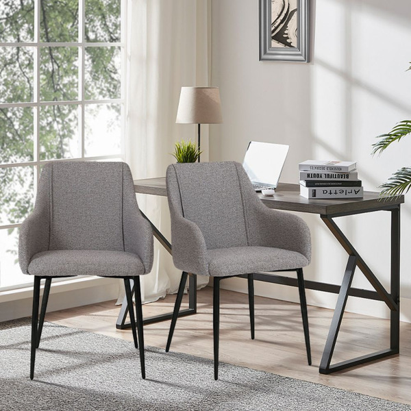 Berlin Fabric Dining Chairs, Light Grey Chairs Warehouse