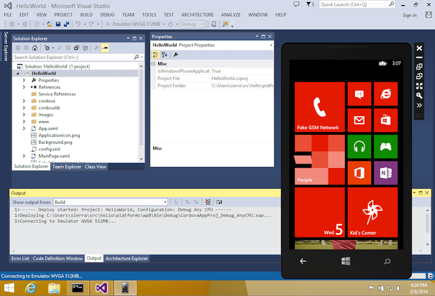 Windows Phone 8 Platform Cordova 6官方教程 _w3cschool