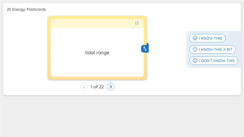 25 Energy Flashcards Boost