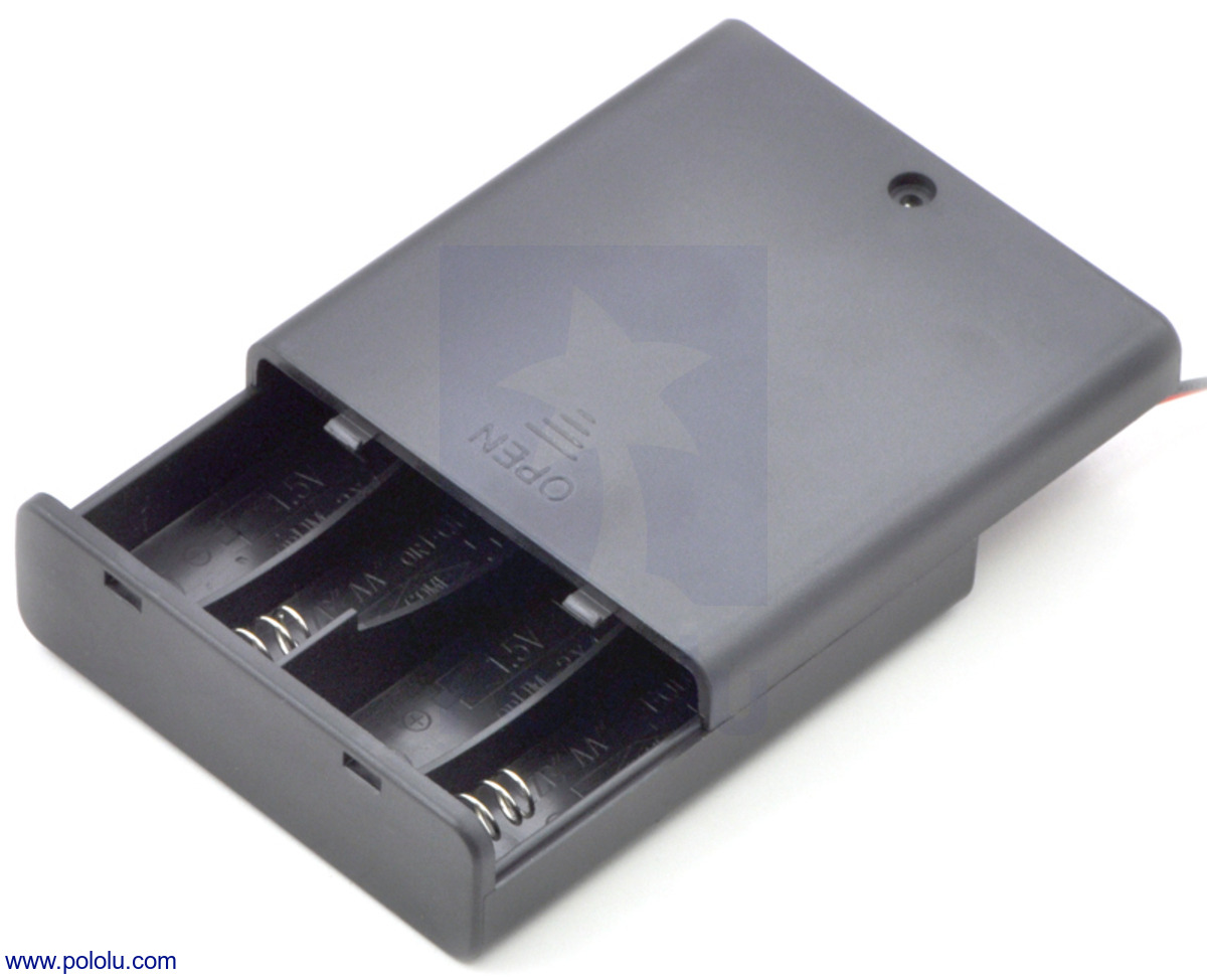 4AA Battery Holder, Enclosed with Switch Buy in Australia POLOLU1159 Pololu Core