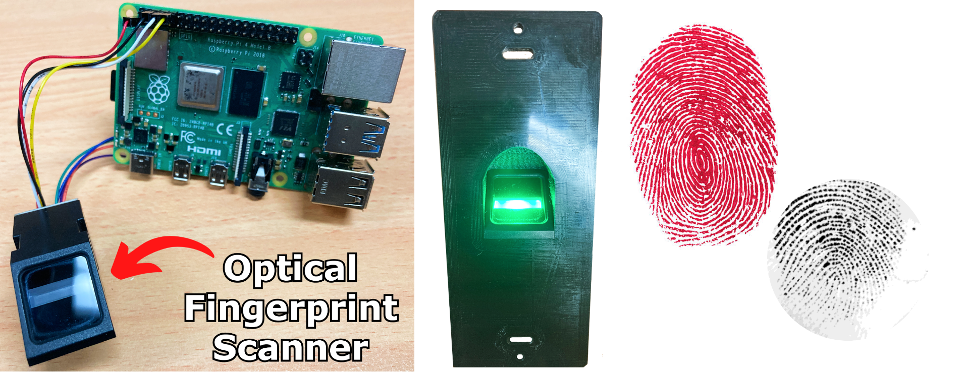 Fingerprint Scanner with Raspberry Pi Single Board Computer Unlock