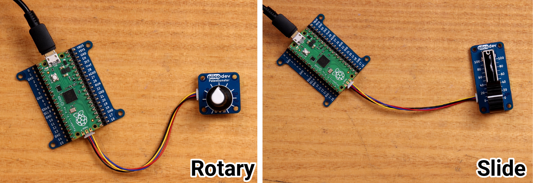 PiicoDev Potentiometer Getting Started Guide Tutorial Australia