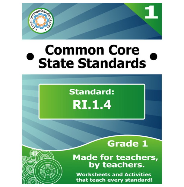 RI.1.4 First Grade Common Core Bundle - Worksheets, Activities, Assessments