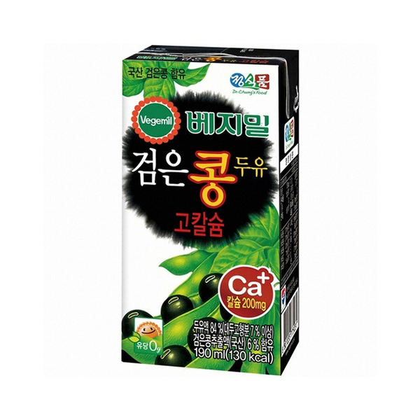 Vegemil Black Beans, Calcium (Lait de Soja) 190ml COREEWA