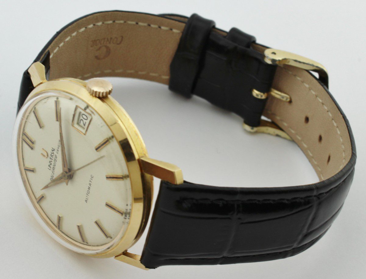 UNIVERSAL GENEVE POLEROUTER 18K AUTOMATIC MICROROTOR DATE Corello