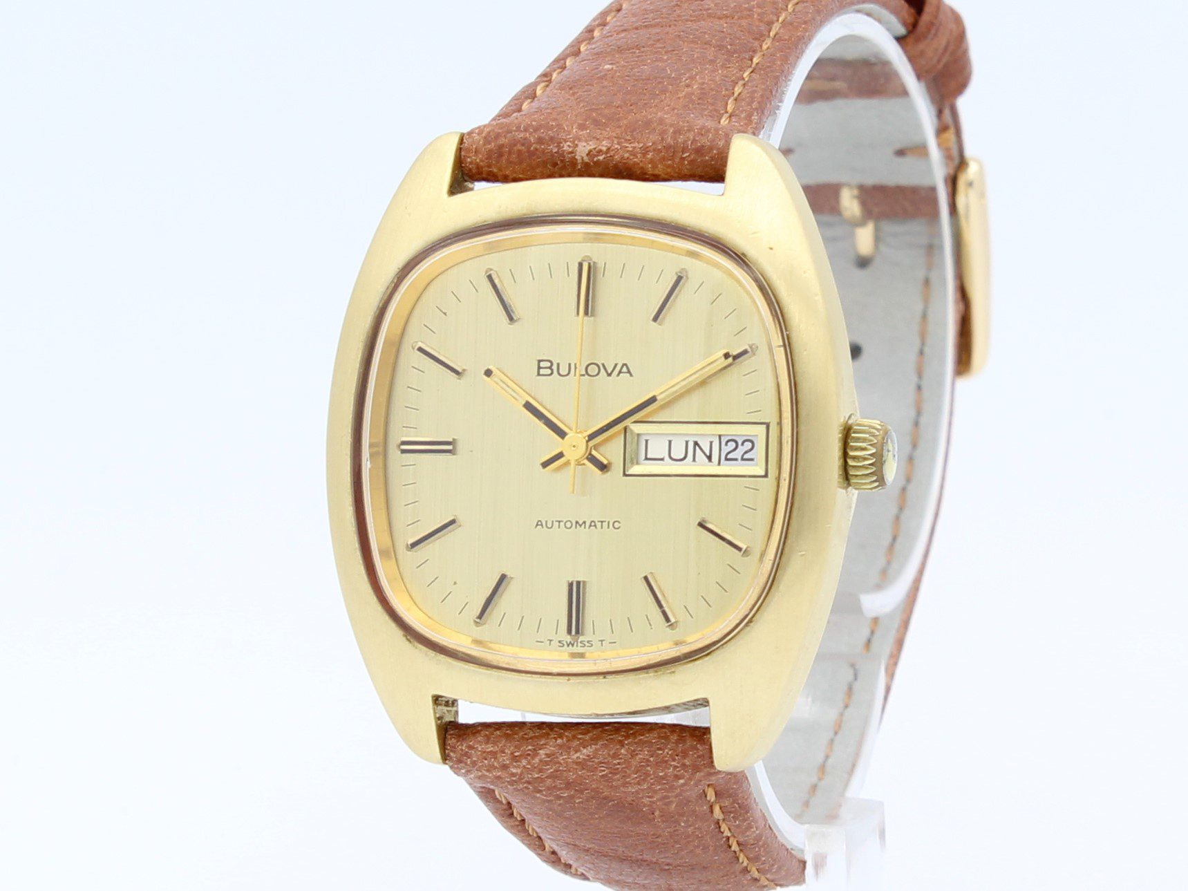 Bulova Vintage Day Date Automatic Gold 18K Corello