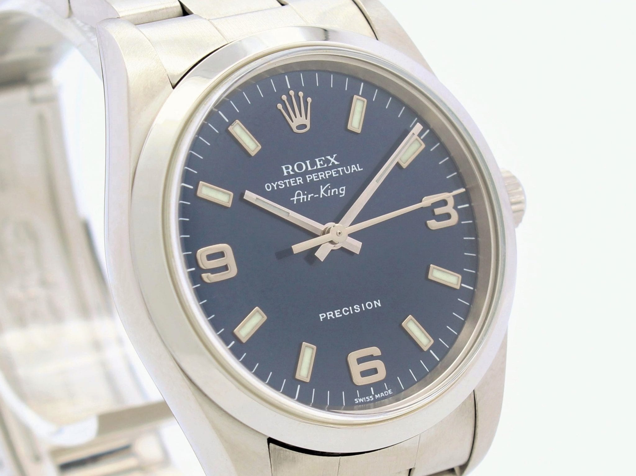 Rolex Oyster Perpetual AirKing Precision Automatic Steel Blue Dial Ref
