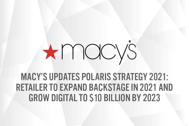 Macy’s Updates Polaris Strategy 2021 Retailer To Expand Backstage and Grow Digital Coresight