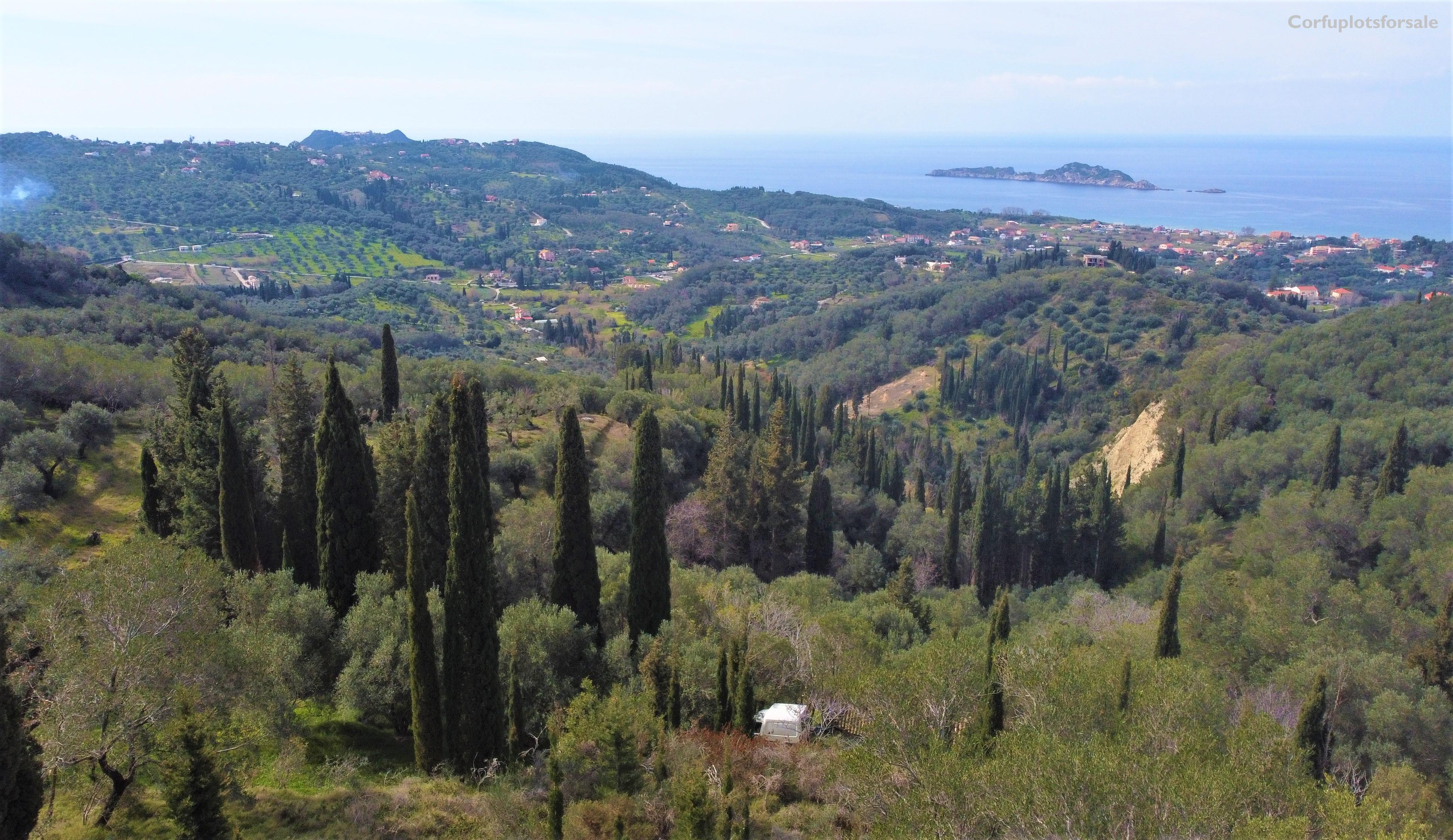 Fantastic view to Arillas Corfu Plots For Sale