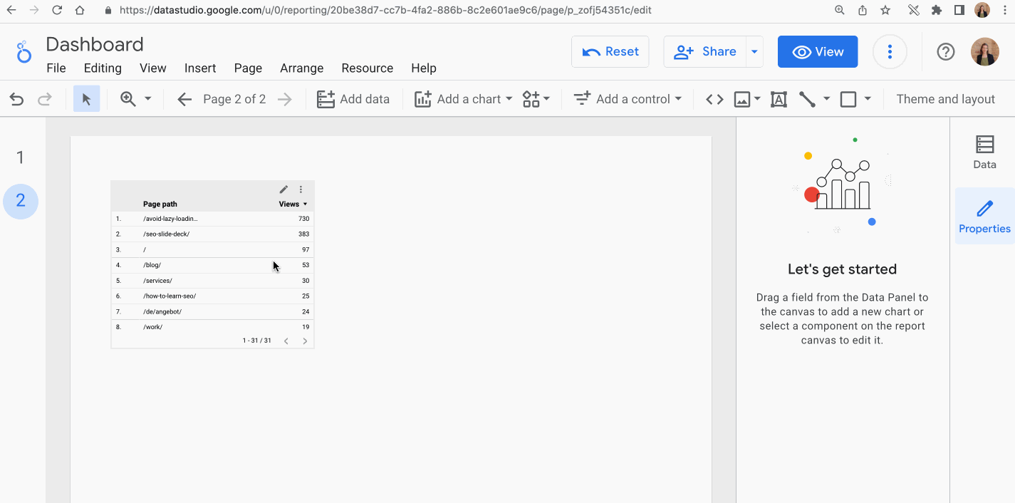 How to Filter for URL or Page Path in Looker Studio With GA4 Connector.