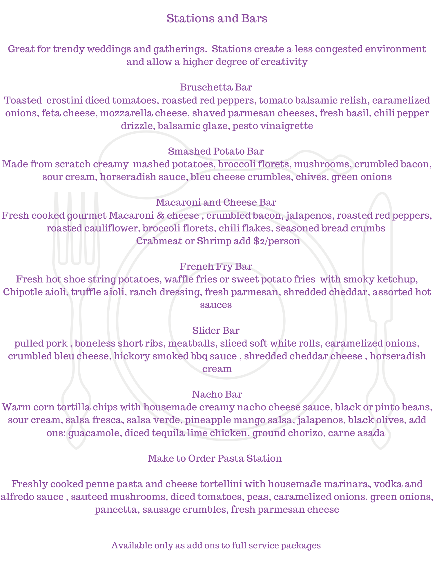 Stations and Bars Catering Cork Bar & Restaurant