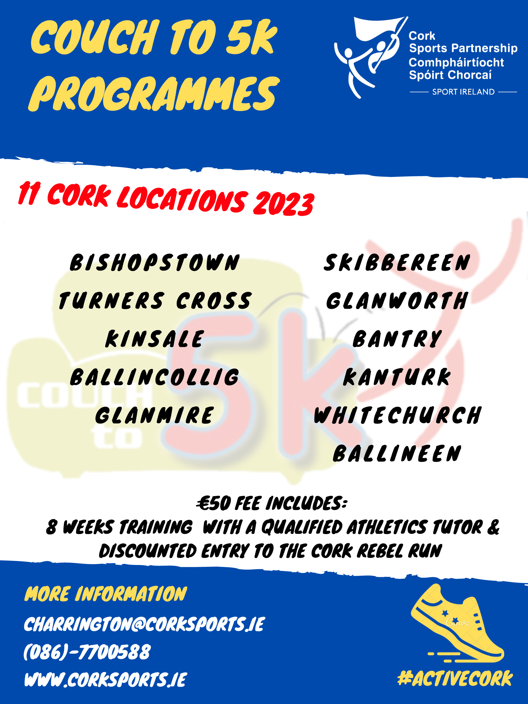 Cork Sports Partnership Couch to 5km 2023 Cork Safety Alerts