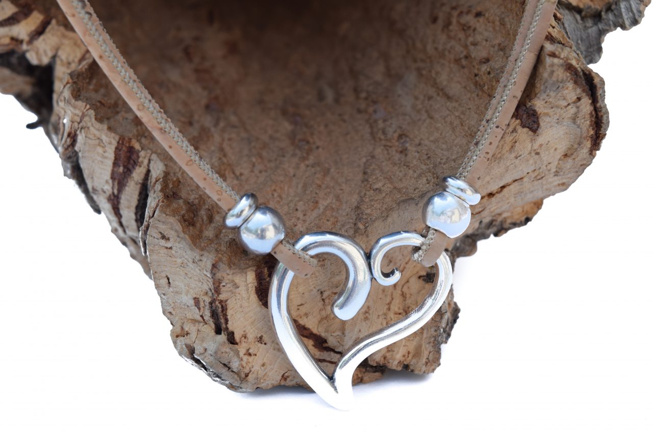 Heart Necklace Cork Tree Designs