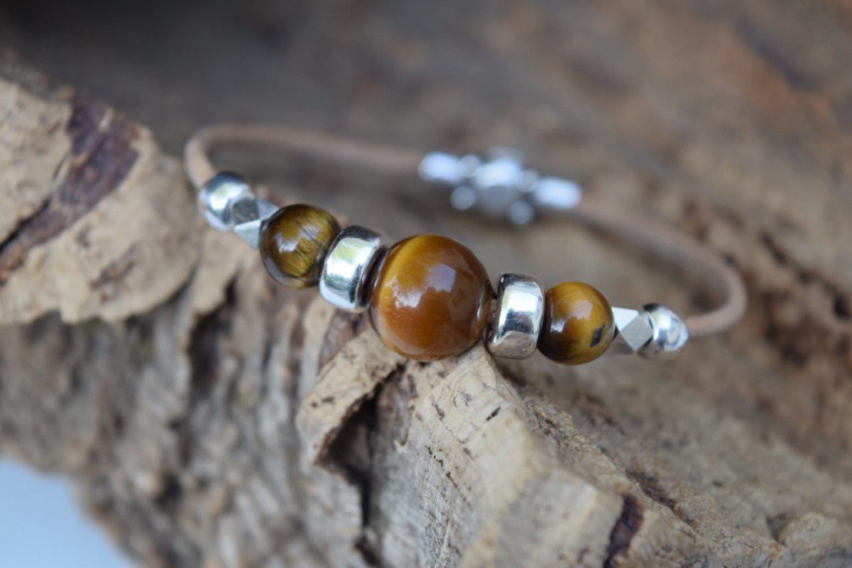 Yellow Tiger Eye Bracelet Cork Tree Designs