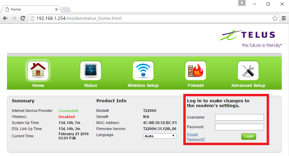 How to use your own router with Telus Optik by enabling Port