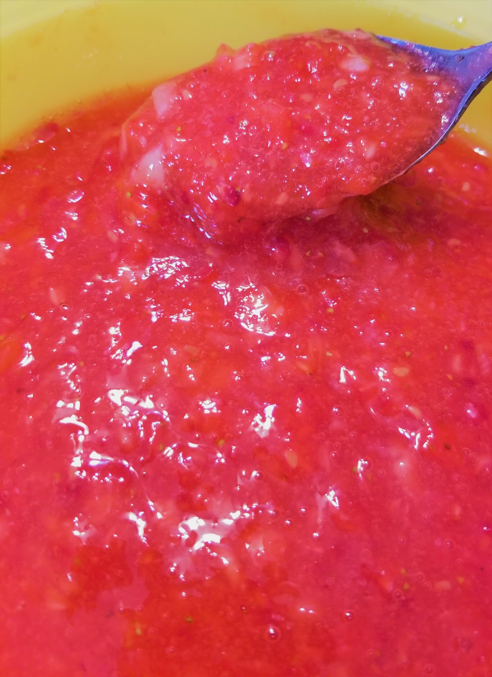 Waffle bar StrawberryRaspberry Topping made with Jam in a Jiffy