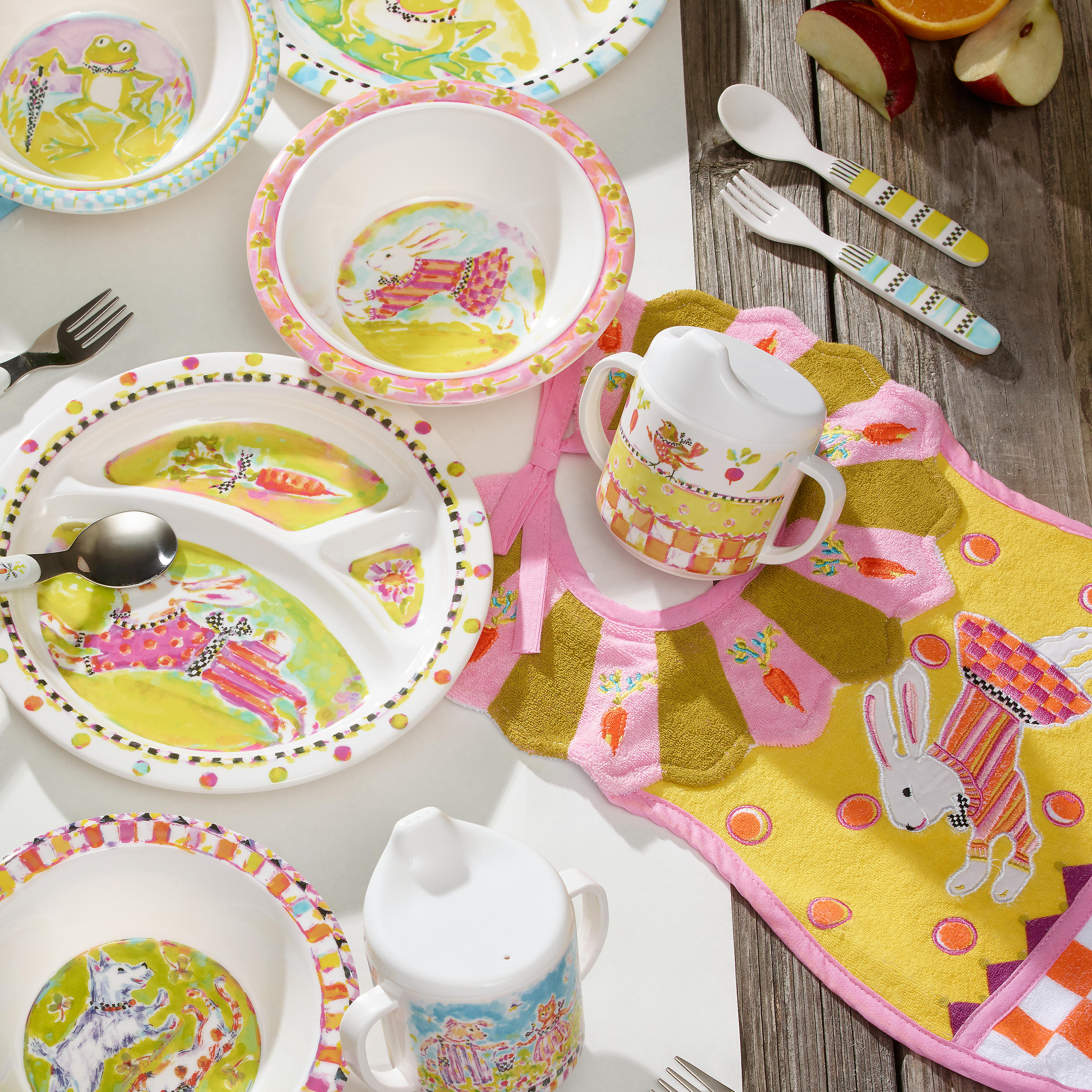 Toddler's Dinnerware Set Bunny Cornelia Park