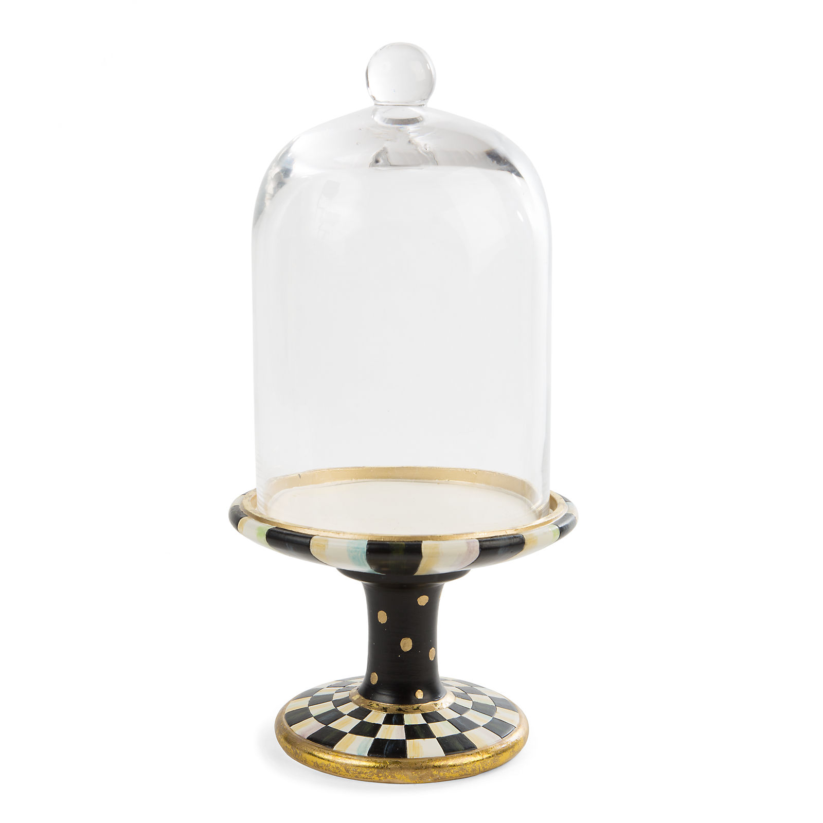 Courtly Check Pedestal with Cloche Cornelia Park