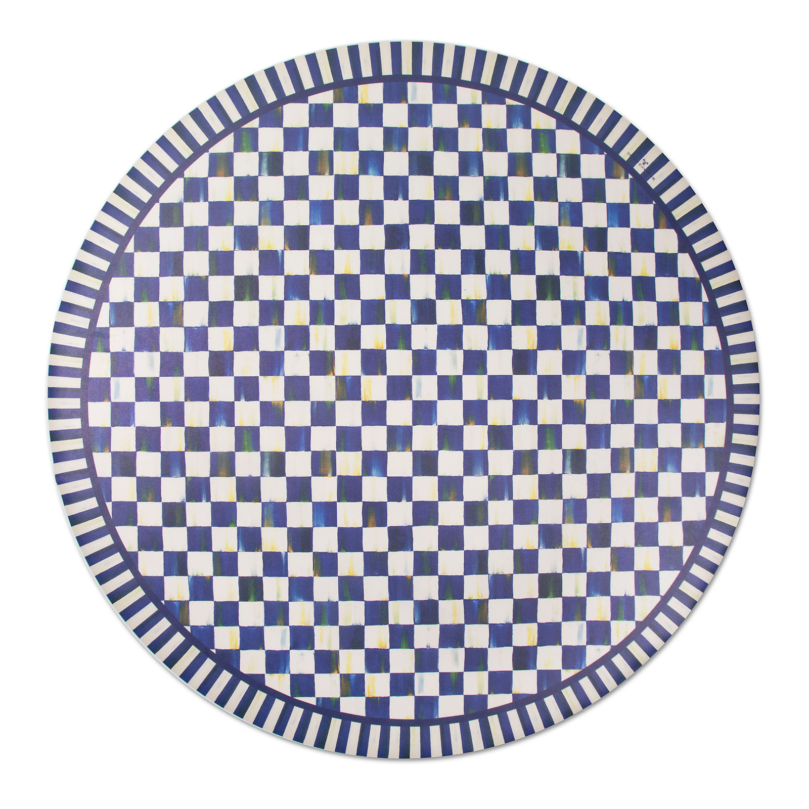 Royal Check Floor Mat 6' Round Cornelia Park