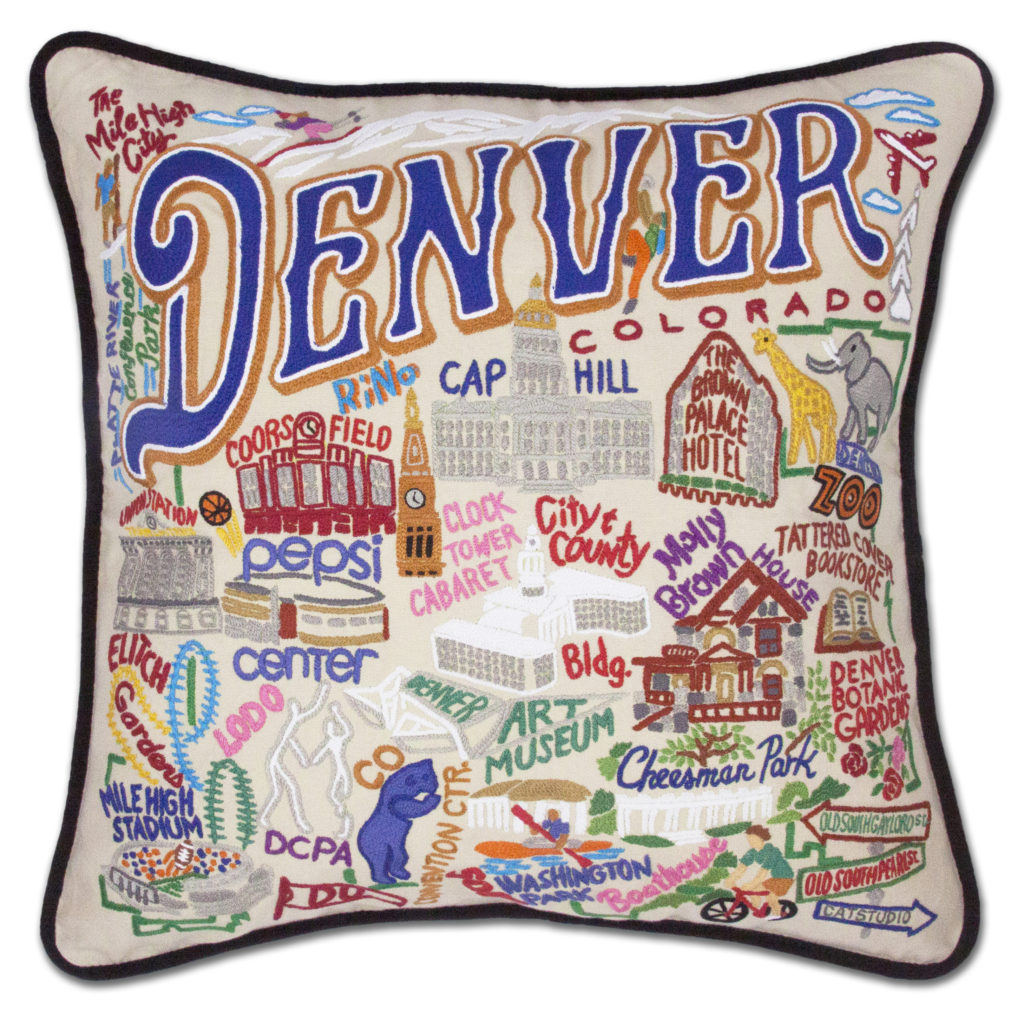 Denver Embroidered Pillow Cornelia Park