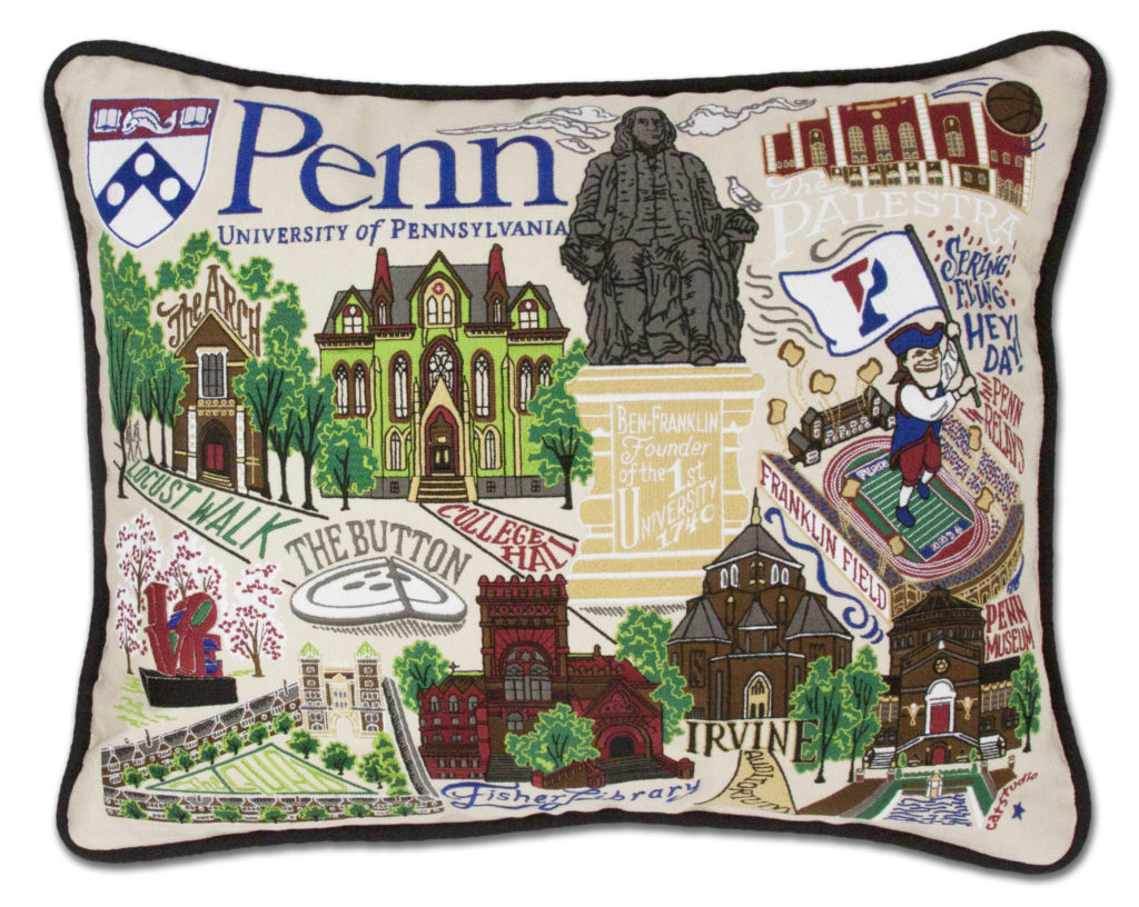 University of Pennsylvania Embroidered Pillow Cornelia Park