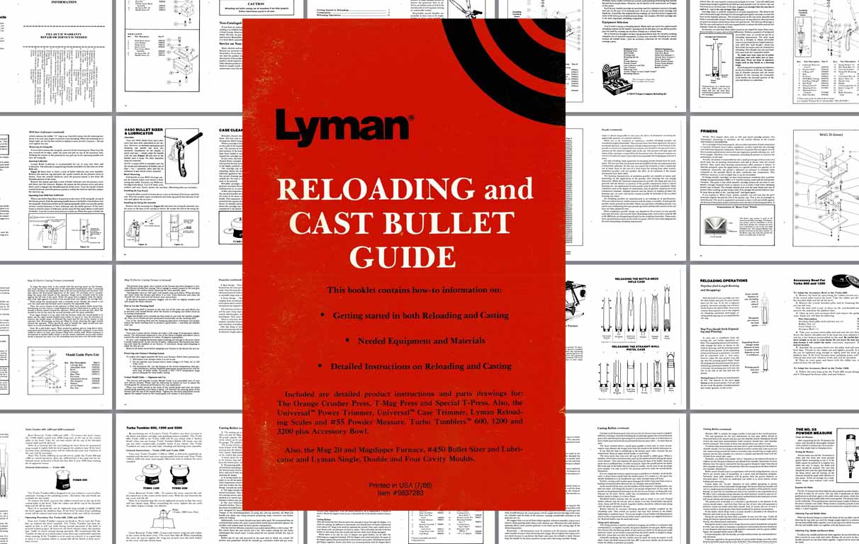 Lyman 1986 Reloading & Cast Bullet Guide Cornell Publications