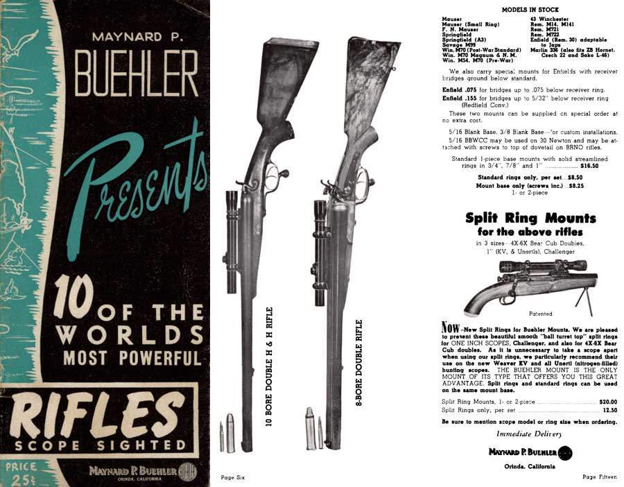 Maynard P Buehler 1963 Circa High Power Rifles & Access., Orinda, CA