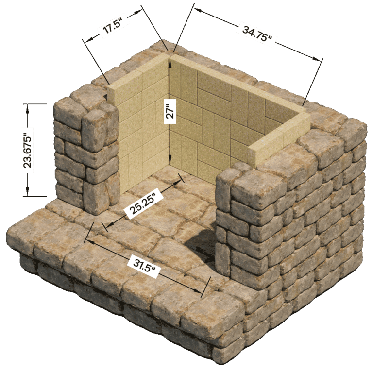 Bremley Outdoor Fireplace Kit cornerstone.rocks