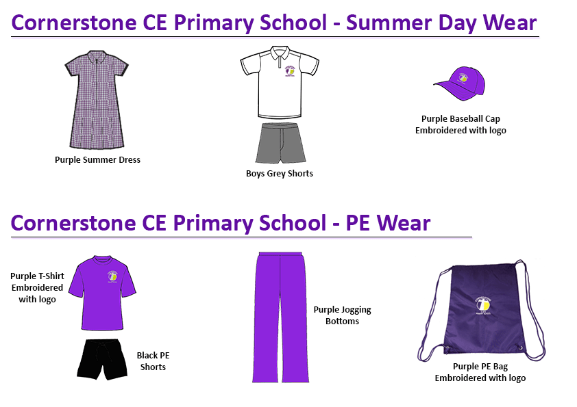 School uniform Cornerstone C of E Primary School