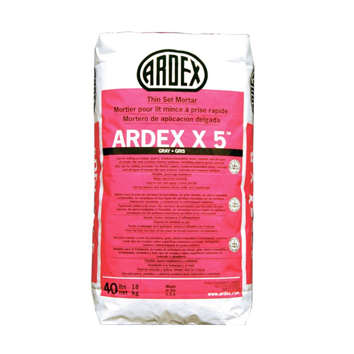 ARDEX X 5™ Flexible Tile and Stone Mortar Cornerstone