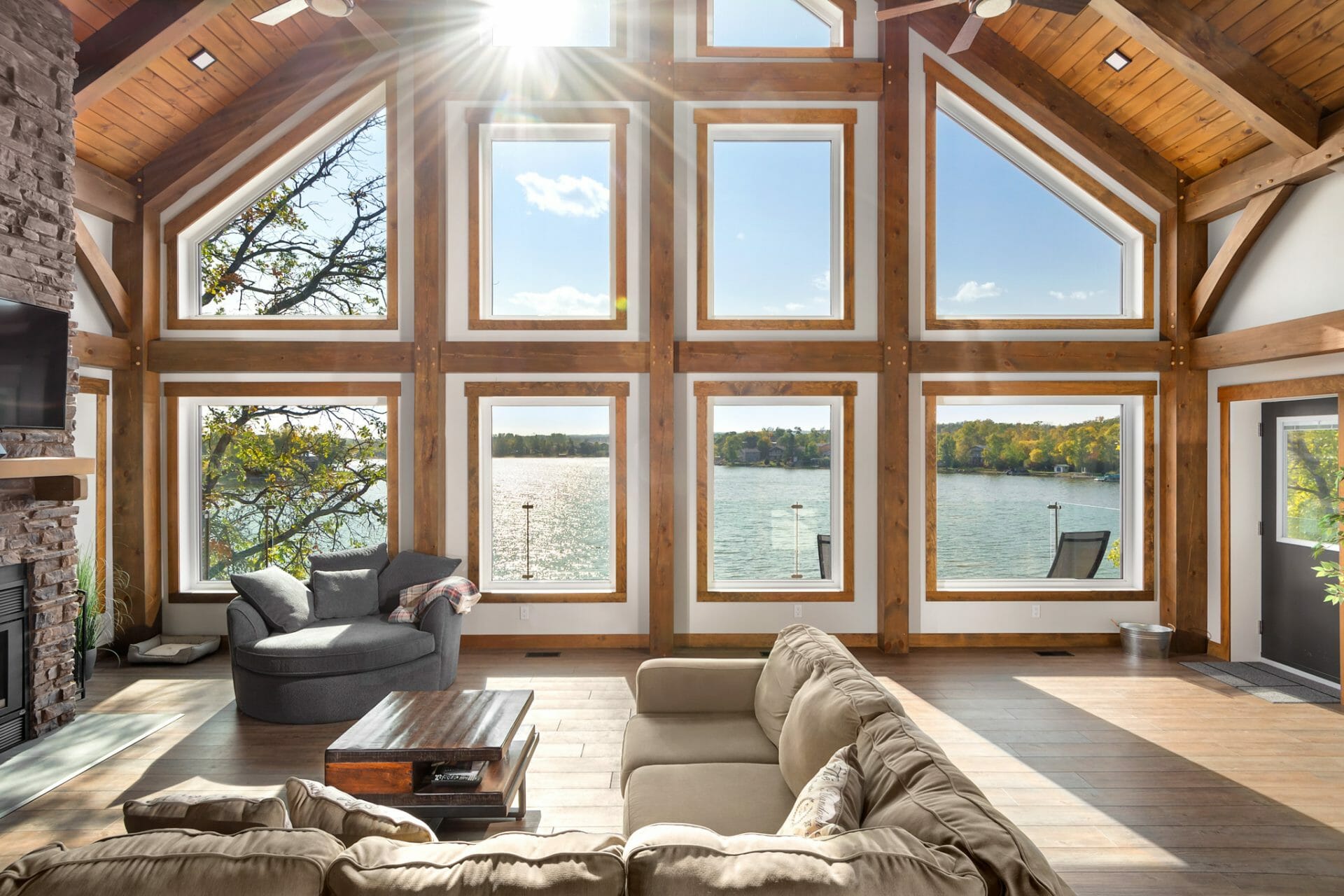 Lake Metigoshe Home Cornerstone Timberframes