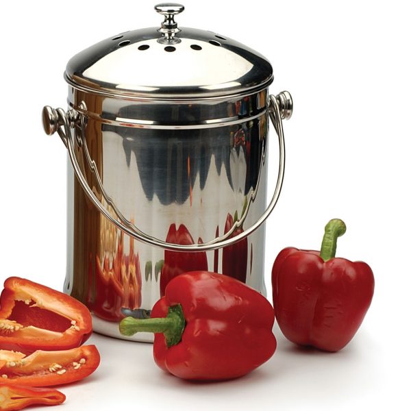 Stainless Steel 1 Gallon Compost Pail Cornucopia Kitchen