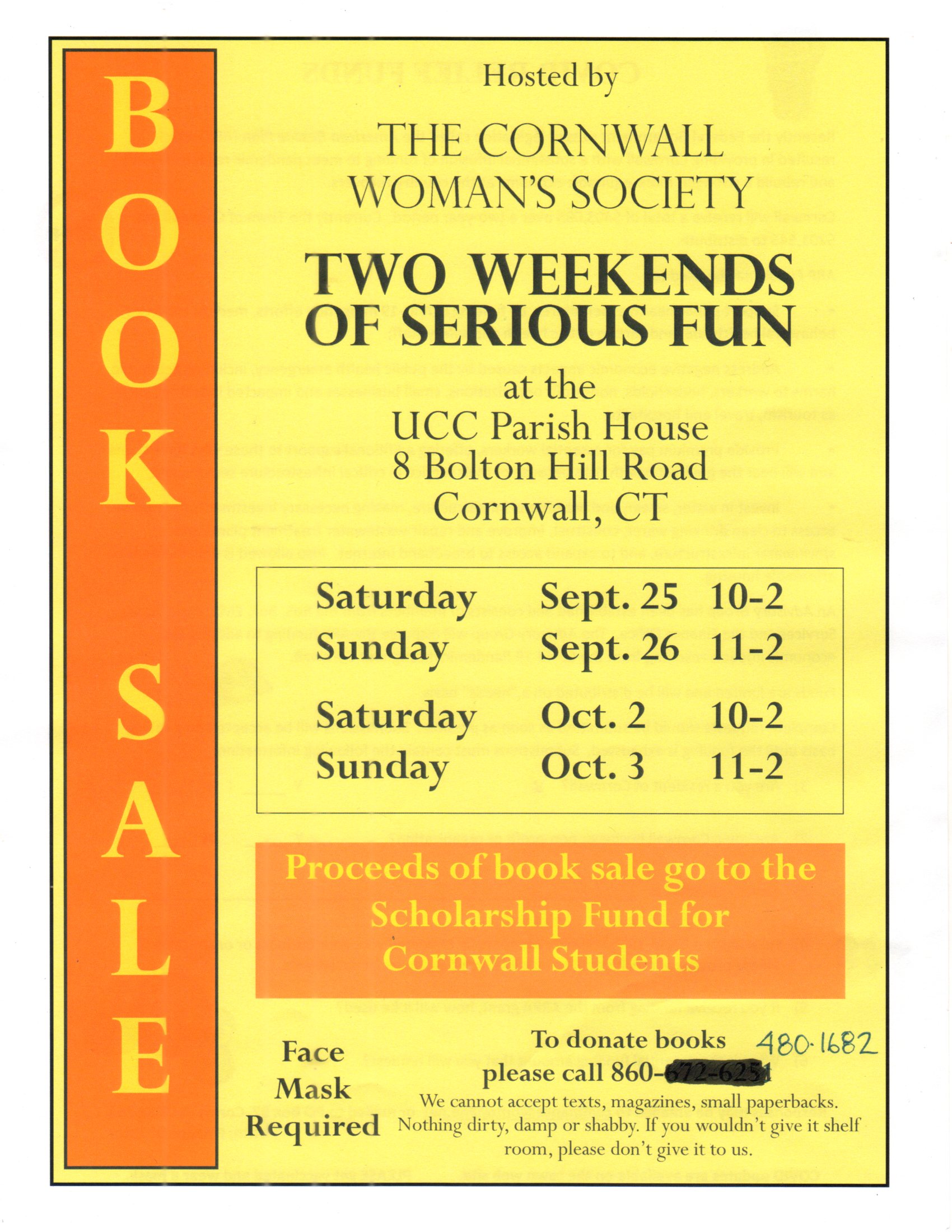 The Cornwall Woman's Society Book Sale! Cornwall CT