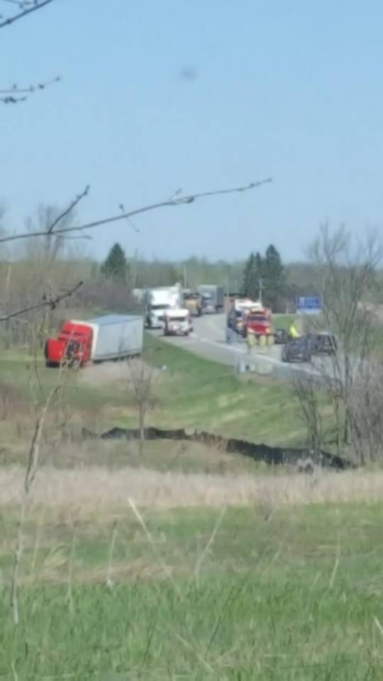 Major Tractor Trailer Accident on Hwy 138 Near Quail Road Multiple 