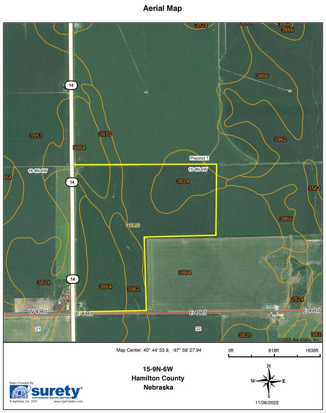115 acres Farmland for Sale Hamilton County, NE SOLD Cornwell, Inc