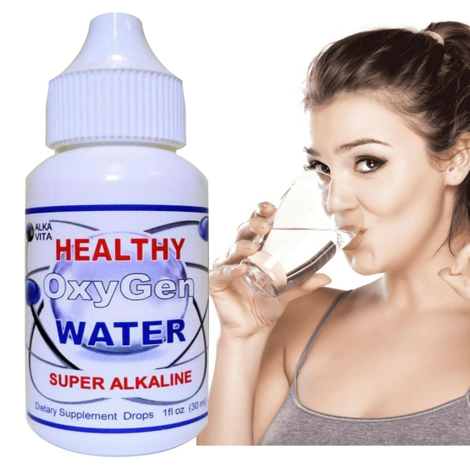 ALKALINE WATER DROPS 9 GALLON Oxygen Immunity Booster pH 9.5 CERTIFIED