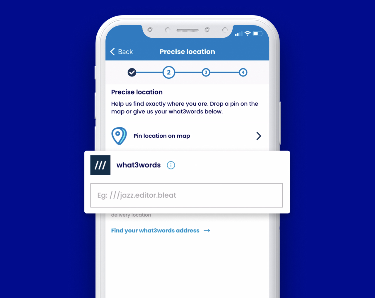 Evri customers can now add their what3words address what3words