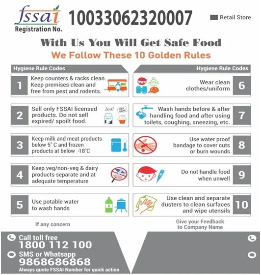 Guidelines for Food Safety Display Board of Street Food Vendors