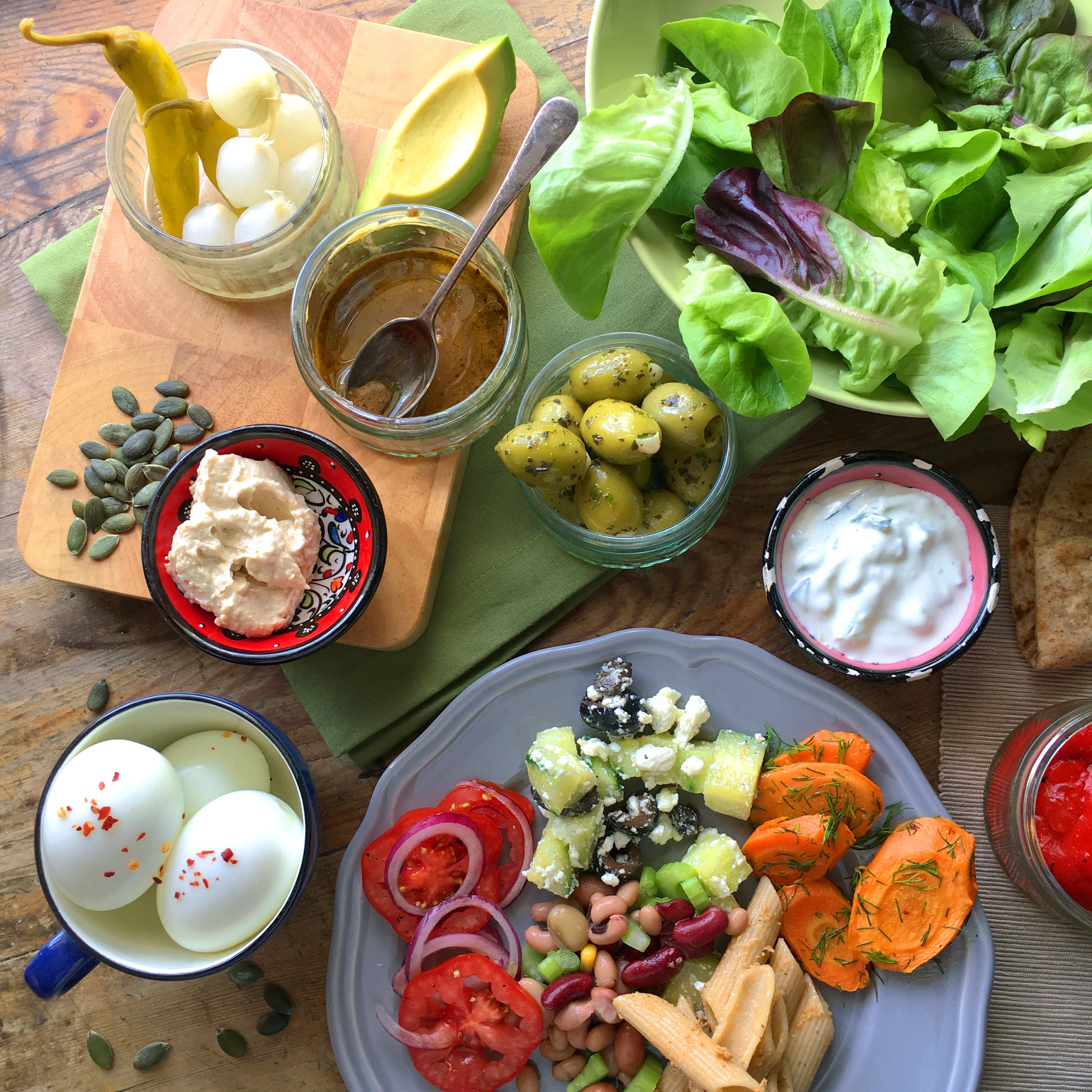 Homemade salad boxes