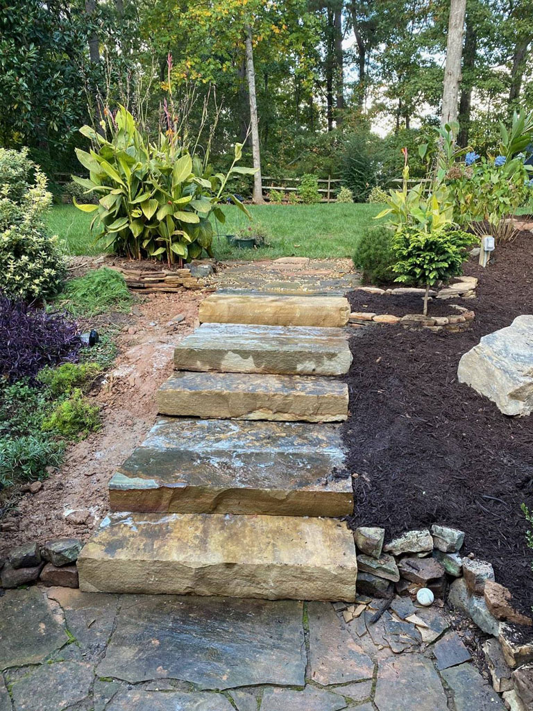 Landscaping Steps Corrigan Lawn Service