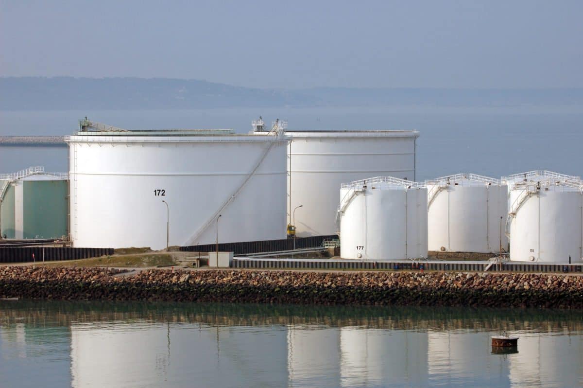 Oil storage tanks