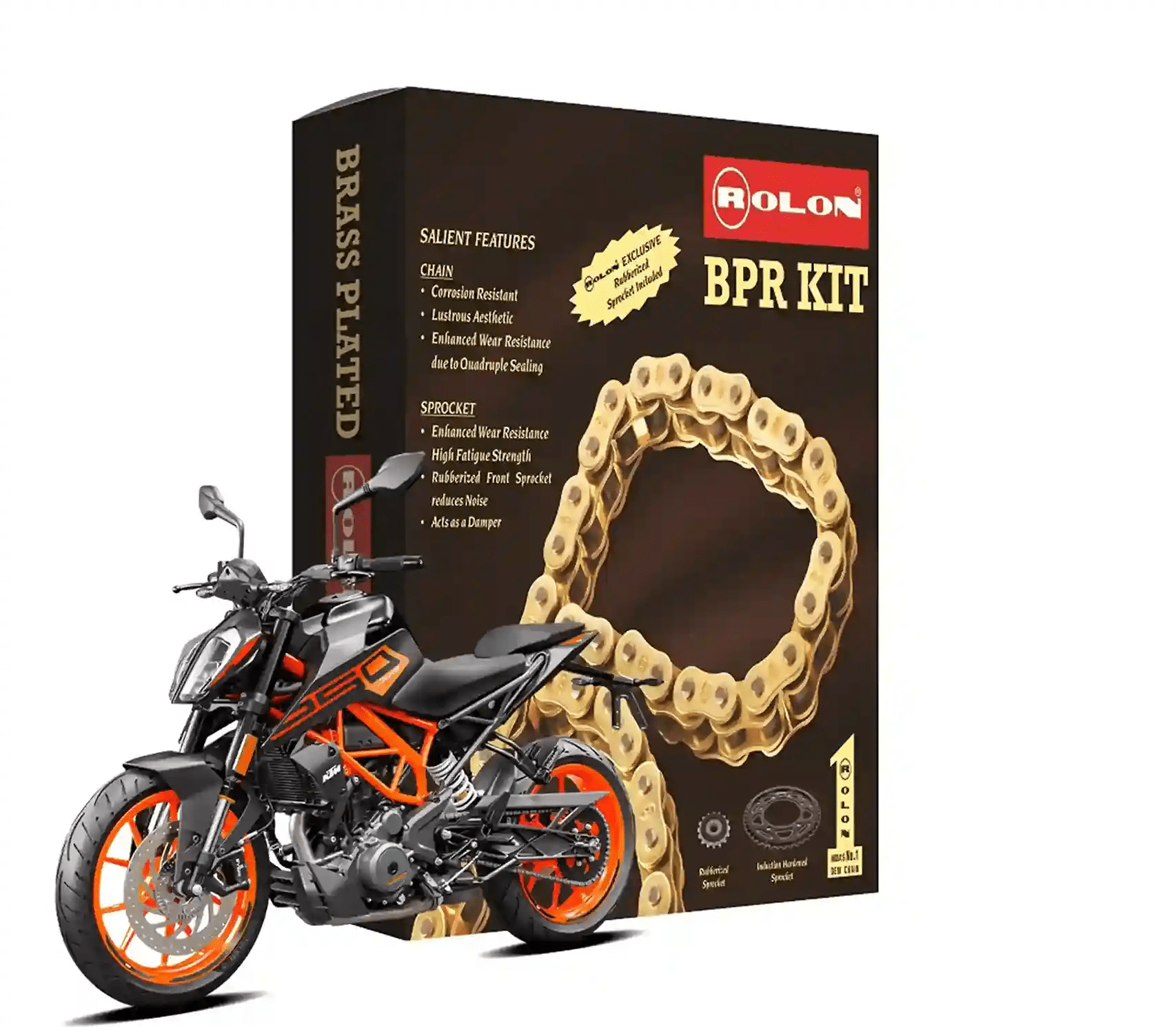 KTM DUKE 250 ROLON BRASS CHAIN SPROCKET Corsagram