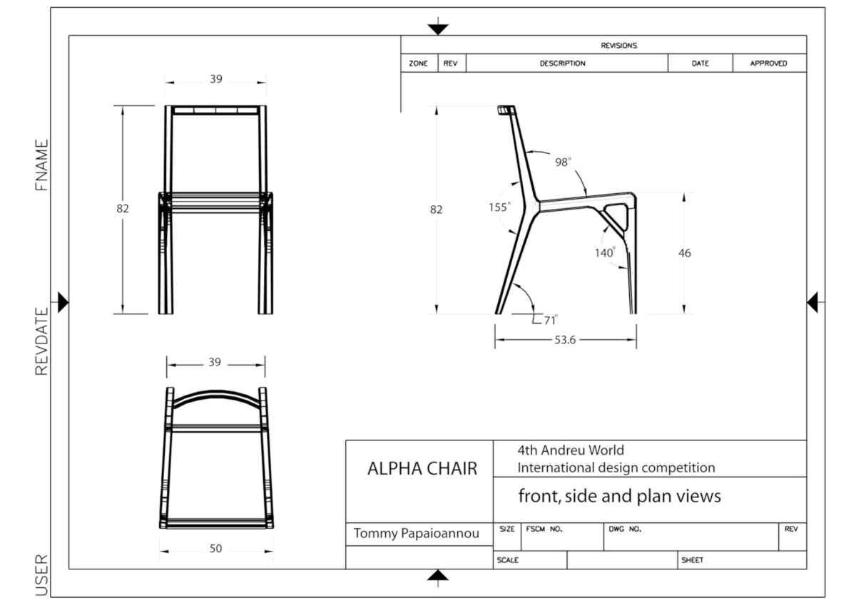 Chair Blueprints Corso 3D