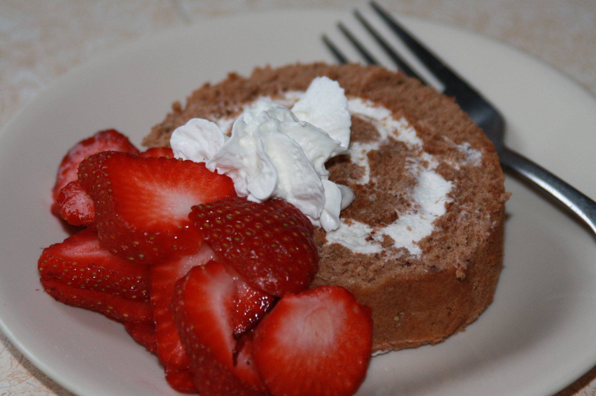 Chocolate Roll with Cinnamon Whipped Cream