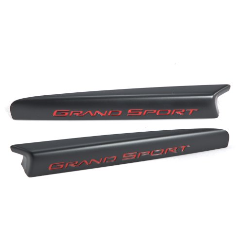 201013 Corvette Grand Sport Centennial Black & Red Fender Plate
