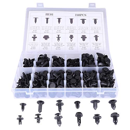 ECCPP Car Clips Pushtype Retainer Clips Kit with 12 Sizes Panel Trim