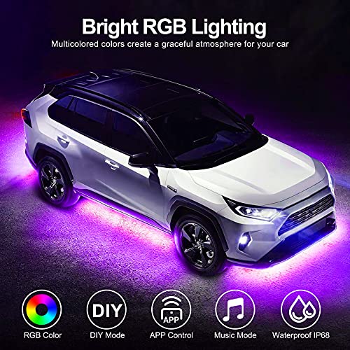 CT CAPETRONIX Exterior Car LED Light, RGB Car Underglow Lights with App